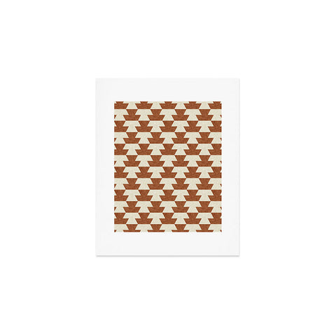 Little Arrow Design Co boho geometric aztec in ginger Art Print