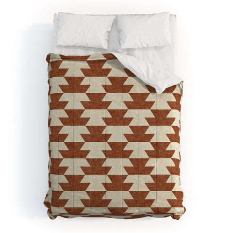 Little Arrow Design Co boho geometric aztec in ginger Comforter