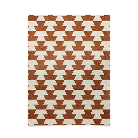Little Arrow Design Co boho geometric aztec in ginger Poster