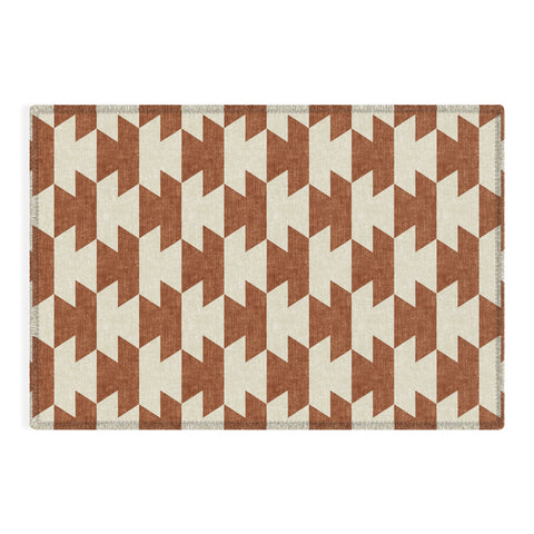 Little Arrow Design Co boho geometric aztec in ginger Outdoor Rug