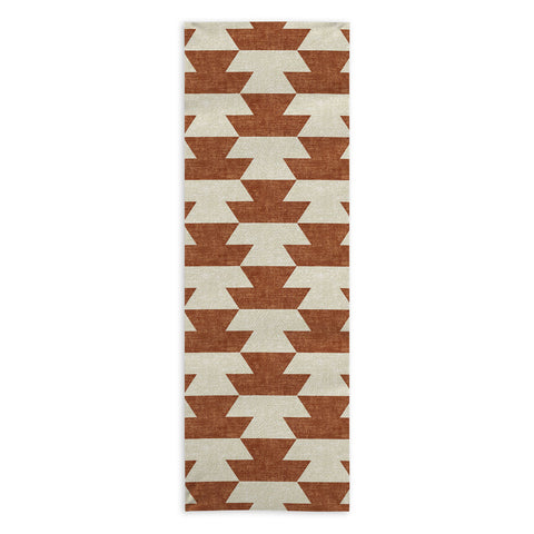 Little Arrow Design Co boho geometric aztec in ginger Yoga Towel
