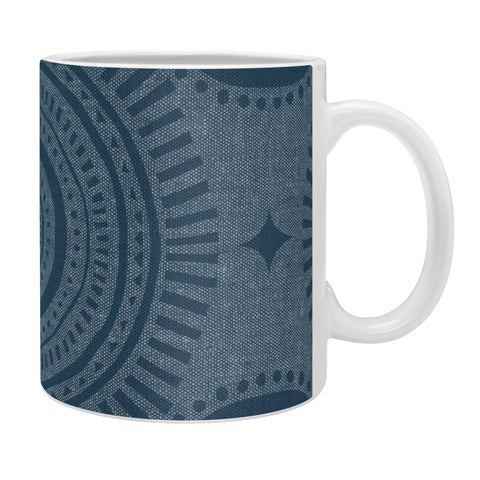 Little Arrow Design Co boho sun and stars dark blue Coffee Mug