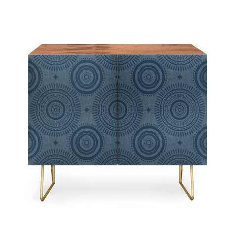 Little Arrow Design Co boho sun and stars dark blue Credenza