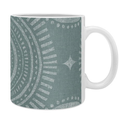 Little Arrow Design Co boho sun and stars dark teal Coffee Mug