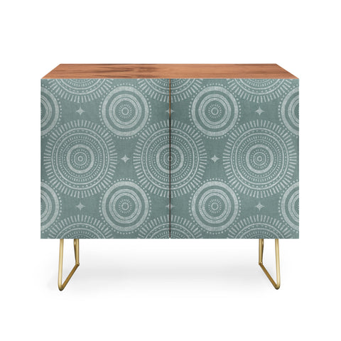 Little Arrow Design Co boho sun and stars dark teal Credenza