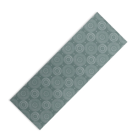 Little Arrow Design Co boho sun and stars dark teal Yoga Mat
