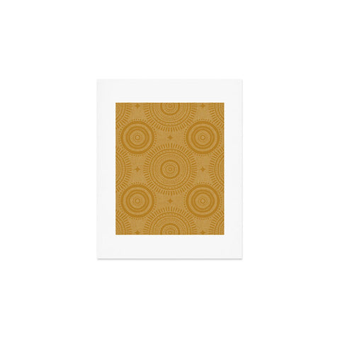 Little Arrow Design Co boho sun and stars gold Art Print