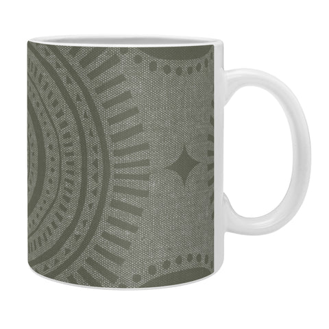 Little Arrow Design Co boho sun and stars olive Coffee Mug
