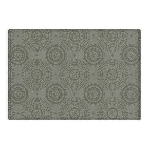 Little Arrow Design Co boho sun and stars olive Outdoor Rug