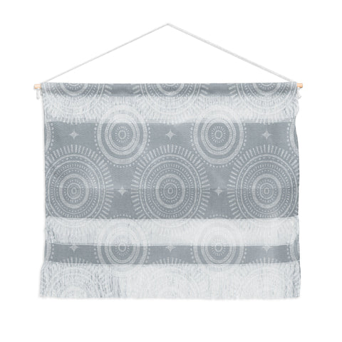 Little Arrow Design Co boho sun and stars spa blue Wall Hanging Landscape