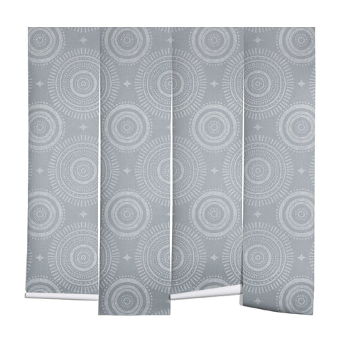 Little Arrow Design Co boho sun and stars spa blue Wall Mural