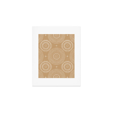 Little Arrow Design Co boho sun and stars tan Art Print