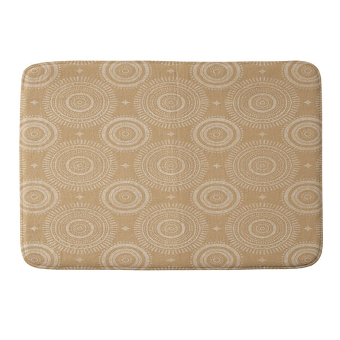 Little Arrow Design Co boho sun and stars tan Memory Foam Bath Mat