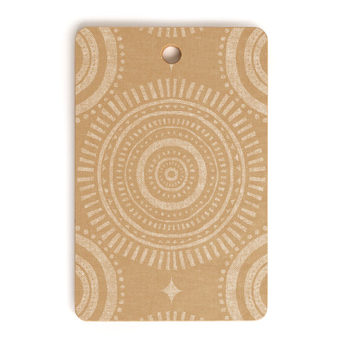Little Arrow Design Co boho sun and stars tan Cutting Board Rectangle
