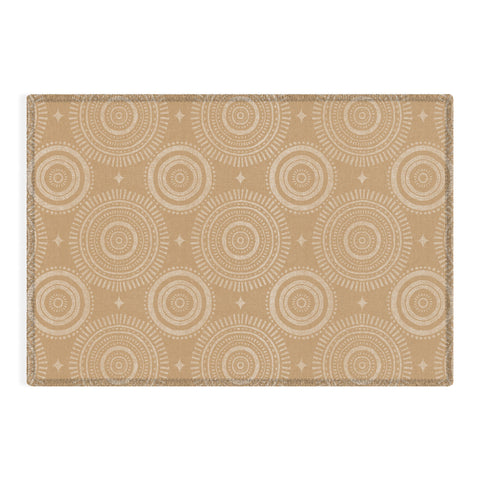 Little Arrow Design Co boho sun and stars tan Outdoor Rug