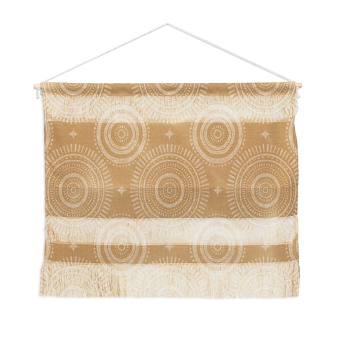 Little Arrow Design Co boho sun and stars tan Wall Hanging Landscape