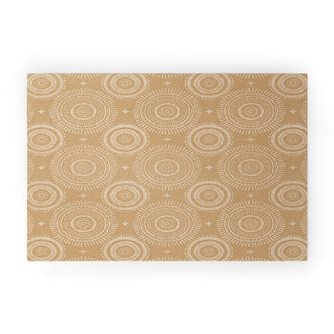Little Arrow Design Co boho sun and stars tan Welcome Mat