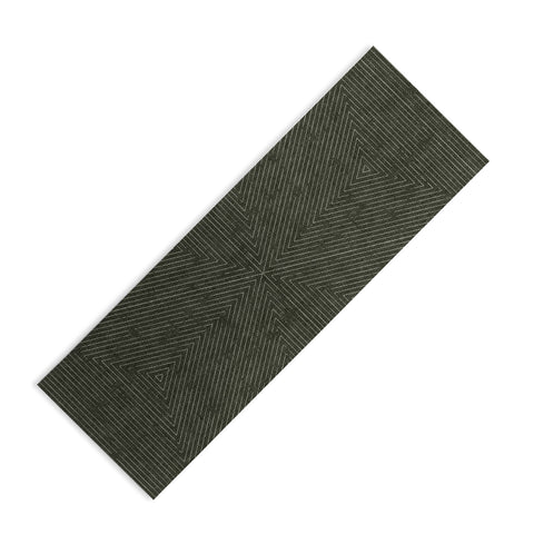 Little Arrow Design Co boho triangle stripes olive green Yoga Mat