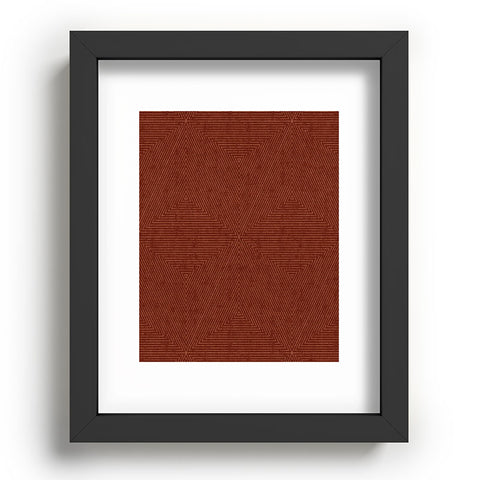 Little Arrow Design Co boho triangle stripes rust Recessed Framing Rectangle