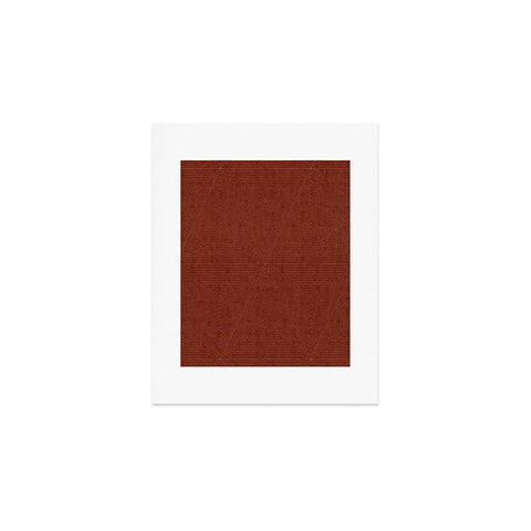 Little Arrow Design Co boho triangle stripes rust Art Print