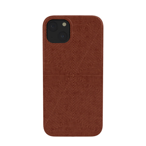 Little Arrow Design Co boho triangle stripes rust Phone Case