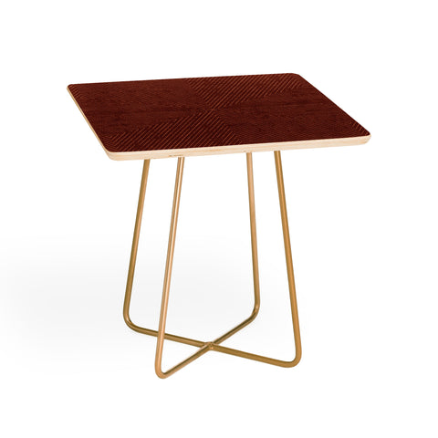 Little Arrow Design Co boho triangle stripes rust Side Table