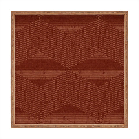 Little Arrow Design Co boho triangle stripes rust Square Tray