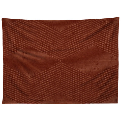 Little Arrow Design Co boho triangle stripes rust Tapestry