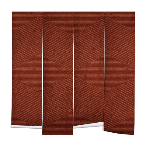 Little Arrow Design Co boho triangle stripes rust Wall Mural