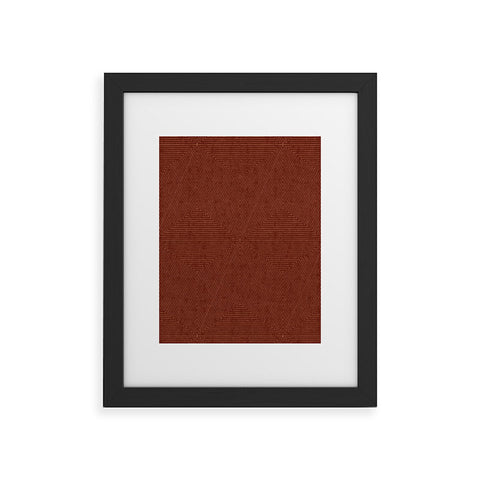 Little Arrow Design Co boho triangle stripes rust Framed Art Print