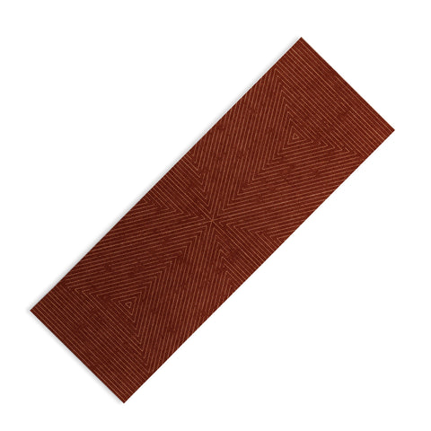 Little Arrow Design Co boho triangle stripes rust Yoga Mat