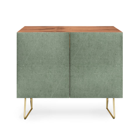 Little Arrow Design Co boho triangle stripes sage Credenza