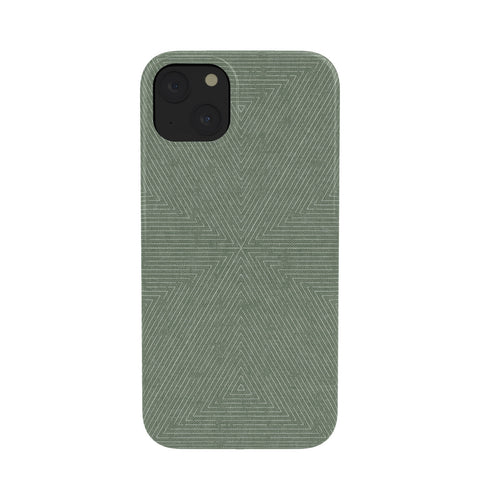 Little Arrow Design Co boho triangle stripes sage Phone Case