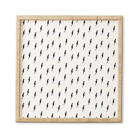 Little Arrow Design Co bolts in black Framed Wall Art