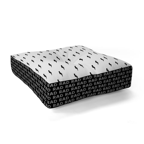 Little Arrow Design Co bolts in black Floor Pillow Square