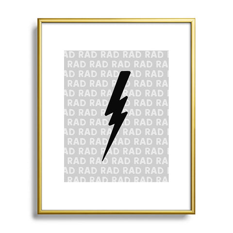 Little Arrow Design Co bolts in black Metal Framed Art Print