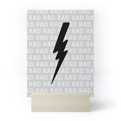 Little Arrow Design Co bolts in black Mini Art Print