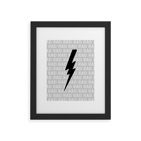 Little Arrow Design Co bolts in black Framed Art Print