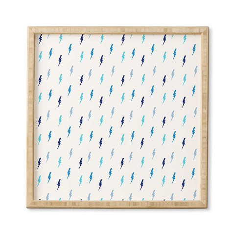Little Arrow Design Co bolts in blue Framed Wall Art