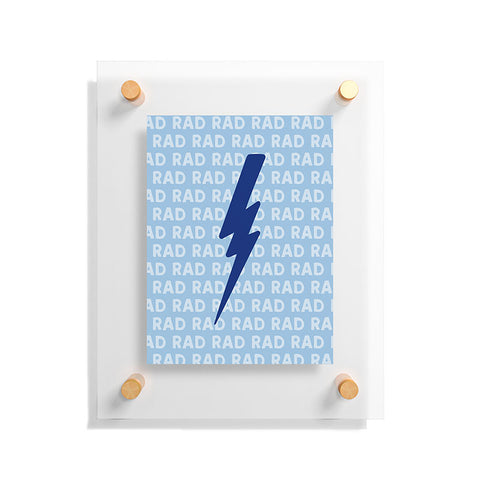 Little Arrow Design Co bolts in blue Floating Acrylic Print