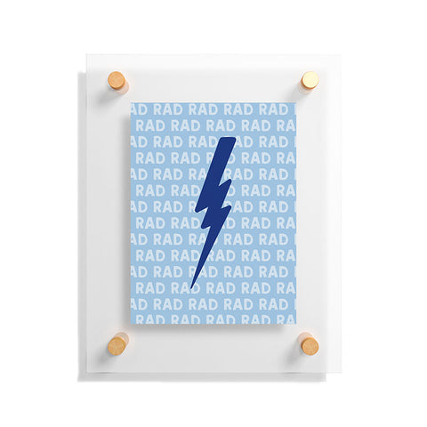 Little Arrow Design Co bolts in blue Floating Acrylic Print