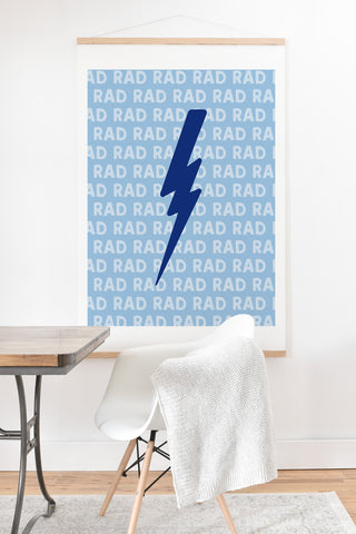 Little Arrow Design Co bolts in blue Art Print And Hanger