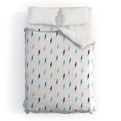 Little Arrow Design Co bolts in blue Comforter
