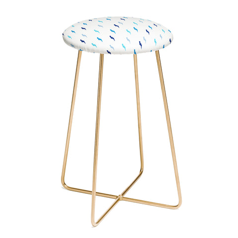 Little Arrow Design Co bolts in blue Counter Stool