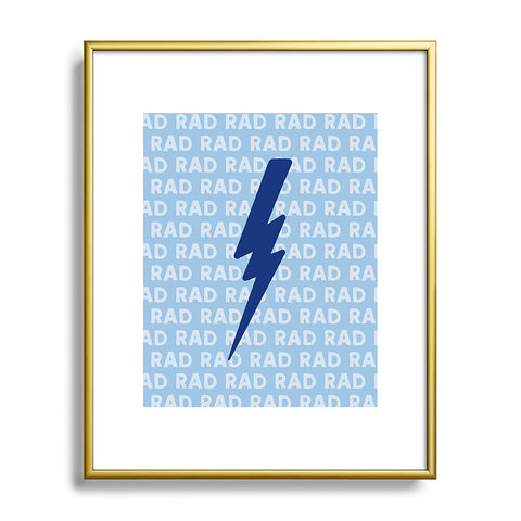 Little Arrow Design Co bolts in blue Metal Framed Art Print