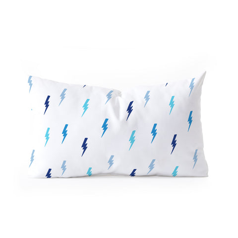 Little Arrow Design Co bolts in blue Oblong Throw Pillow