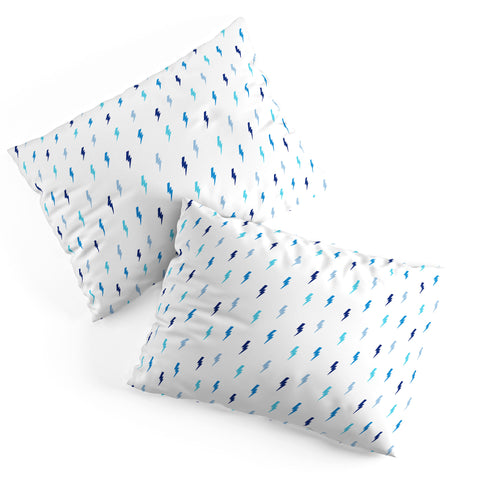 Little Arrow Design Co bolts in blue Pillow Shams