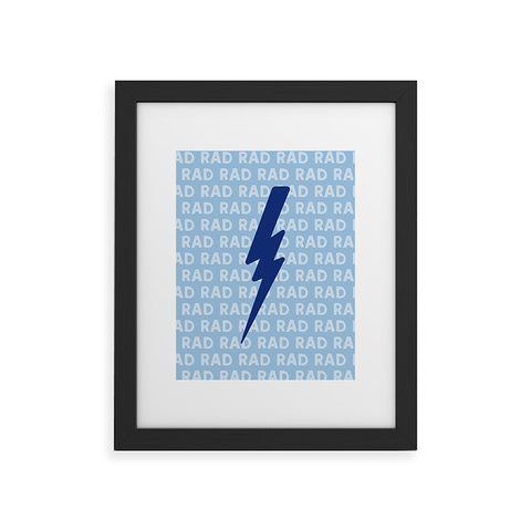 Little Arrow Design Co bolts in blue Framed Art Print