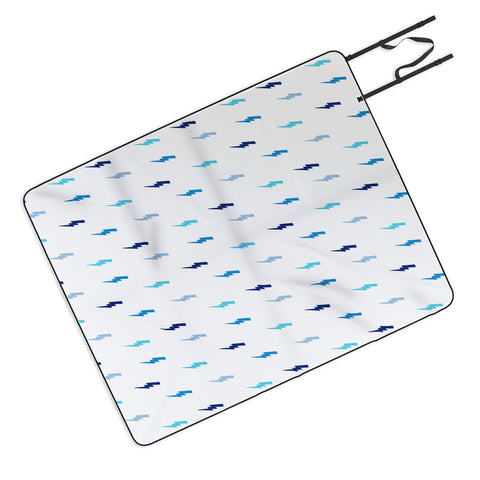 Little Arrow Design Co bolts in blue Picnic Blanket