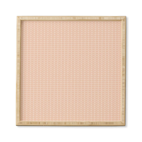Little Arrow Design Co boreas blush chevron Framed Wall Art